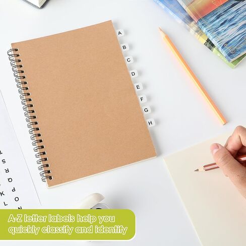 390 قطعة من علامات التبويب الأبجدية A-Z، علامات تبويب مؤشرة لاصقة ذاتية اللصق، ملصقات أبجدية دائمة لأجهزة الكمبيوتر المحمولة وملفات الكتب المدرسية المصنفة (متعددة الألوان) in Saudi Arabia
