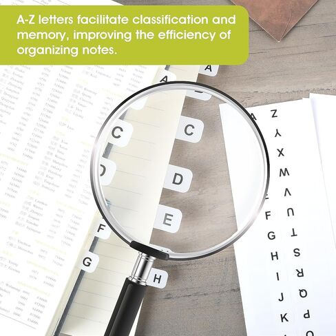 390 قطعة من علامات التبويب الأبجدية A-Z، علامات تبويب مؤشرة لاصقة ذاتية اللصق، ملصقات أبجدية دائمة لأجهزة الكمبيوتر المحمولة وملفات الكتب المدرسية المصنفة (متعددة الألوان) in Saudi Arabia