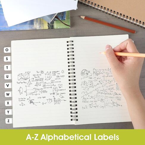390 قطعة من علامات التبويب الأبجدية A-Z، علامات تبويب مؤشرة لاصقة ذاتية اللصق، ملصقات أبجدية دائمة لأجهزة الكمبيوتر المحمولة وملفات الكتب المدرسية المصنفة (متعددة الألوان) in Saudi Arabia
