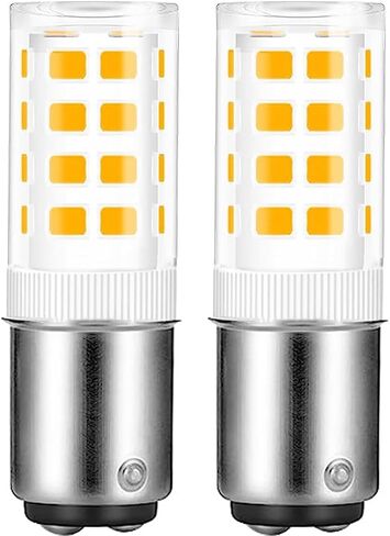 BA15D LED Double Contact Bayonet Base 120 Volts 4W Bulb，Warm 3000k,40W Halogen Replacement Bulb，Dimmable BA15D LED for Sewing Machine Bulbs Pack of 2…… in Saudi Arabia