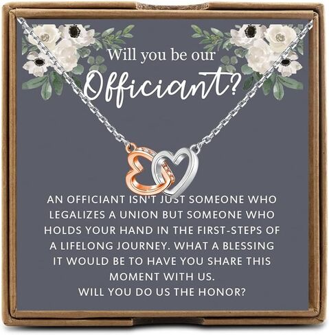Best Friend Bestie Gift Will You Be Our Officiant Necklace Wedding Officiant Proposal Jewelry Bridal Party Gift in Saudi Arabia