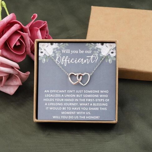Best Friend Bestie Gift Will You Be Our Officiant Necklace Wedding Officiant Proposal Jewelry Bridal Party Gift in Saudi Arabia