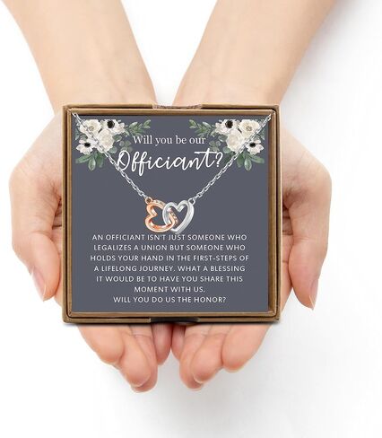Best Friend Bestie Gift Will You Be Our Officiant Necklace Wedding Officiant Proposal Jewelry Bridal Party Gift in Saudi Arabia