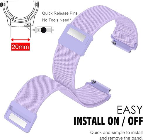 Abanen 18 ملم حزام ساعة مرن مع إغلاق مغناطيسي لـ Garmin Venu 2S / Vivoactive 4S / Vivomove 3S/ Venu 3S، حلقة من النايلون الناعم وخفيف الوزن وحزام معصم قابل للتمدد لـ Forerunner 255s in Saudi Arabia