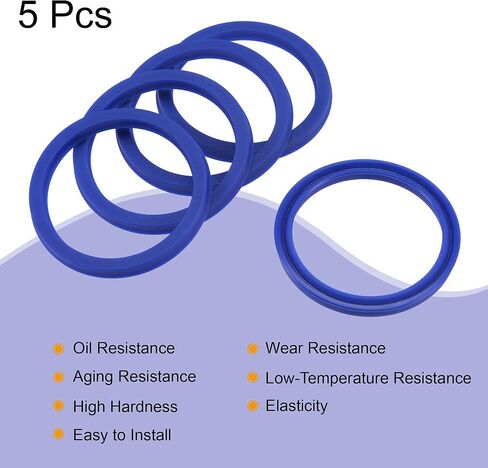 MECCANIXITY UHS Radial Shaft Seal 50mm ID x 60mm OD x 7mm Width PU Oil Seal, Blue Pack of 5 in Saudi Arabia