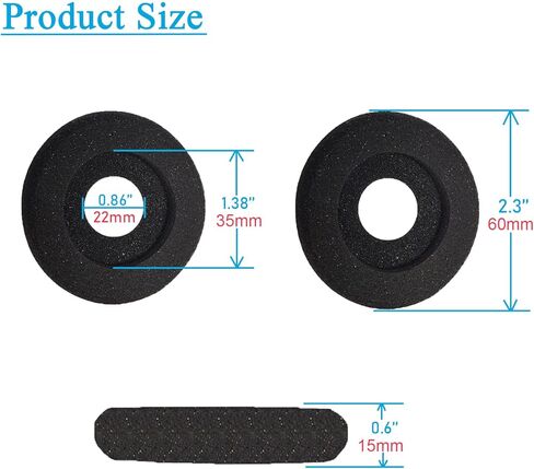 وسائد أذن Bingle بديلة من الإسفنج على شكل كعكة لسماعات Plantronics Supra Plus Encore ومعظم سماعات الهاتف المكتبية ذات الحجم القياسي H251 H251N H261 H261N H351 H351N H361 H361N (4 عبوات) (BEC-DN4) in Kuwait