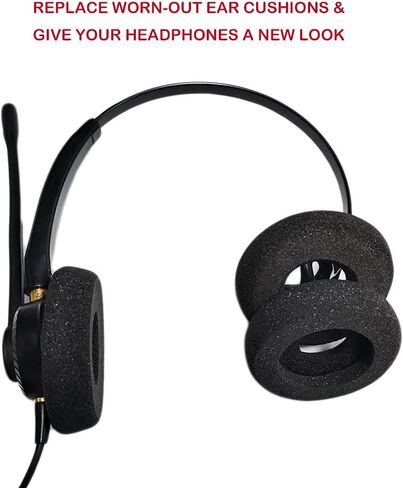 وسائد أذن Bingle بديلة من الإسفنج على شكل كعكة لسماعات Plantronics Supra Plus Encore ومعظم سماعات الهاتف المكتبية ذات الحجم القياسي H251 H251N H261 H261N H351 H351N H361 H361N (4 عبوات) (BEC-DN4) in Kuwait