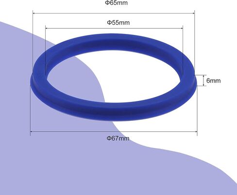 MECCANIXITY UHS Radial Shaft Seal 50mm ID x 60mm OD x 7mm Width PU Oil Seal, Blue Pack of 5 in Saudi Arabia