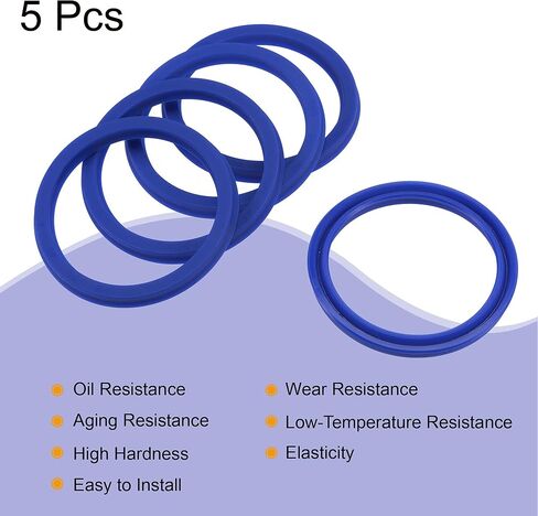 MECCANIXITY UHS Radial Shaft Seal 50mm ID x 60mm OD x 7mm Width PU Oil Seal, Blue Pack of 5 in Saudi Arabia