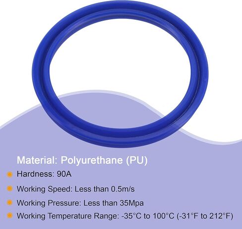 MECCANIXITY UHS Radial Shaft Seal 50mm ID x 60mm OD x 7mm Width PU Oil Seal, Blue Pack of 5 in Saudi Arabia