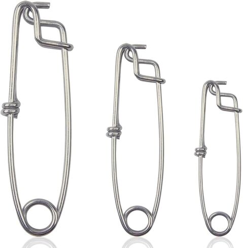 JSHANMEI Longline Fishing Snap Clips 6PCS Stainless Steel Strong Long Line Clips Branch Hanger Floatline Tuna Clips Fishing Tackle Connector 4in 5in 6in in Kuwait