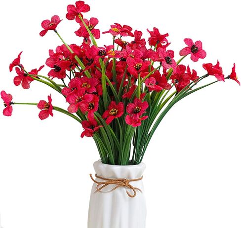 Artificial Violet Flowers, 6 Bundles Fake Flowers Plant Artificial Violet Flowers Uv Resistant Faux Bouquet Decor for Home, Garden and Wedding(Purple) in Saudi Arabia