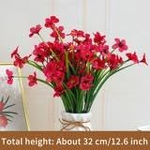Artificial Violet Flowers, 6 Bundles Fake Flowers Plant Artificial Violet Flowers Uv Resistant Faux Bouquet Decor for Home, Garden and Wedding(Purple) in Saudi Arabia