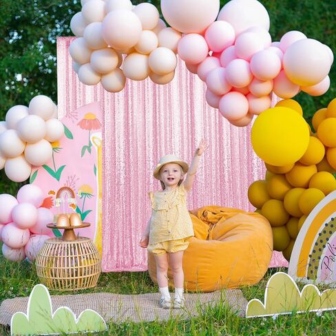 2×8FT-2PCS Gold Sequin Backdrop Curtains Panels, Photography Backdrop Glitter Curtains Fabric Background for Christmas Wedding Party Decor in Saudi Arabia