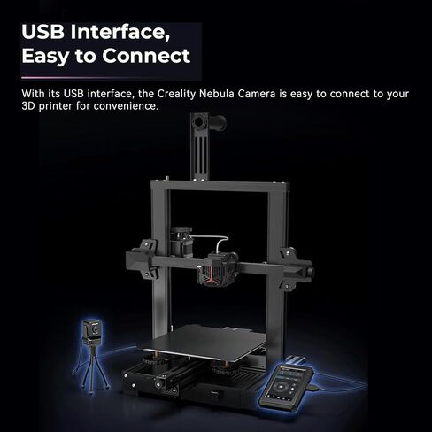 Official Nebula Camera HD USB Camera with Night Vision,24Hours Real-time Monitoring& Spaghetti Detection Compatible with Creality Sonic Pad,Nebula Pad,Ender-3 V3 KE&SE/CR-10 SE/HALOT-MAGE Pro in Saudi Arabia