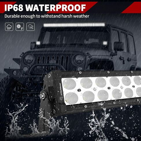 شريط إضاءة LED LEDKINGDOMUS 300 وات 52 بوصة شريط إضاءة منحني و2 قطعة 4 بوصات 18 وات أغطية ضوء الفيضانات وحزام الأسلاك متوافق مع سيارات الجيب والبيك اب والشاحنات والسيارات والمركبات ATV و4x4 و4WD وضوء القيادة على الطرق الوعرة in Kuwait