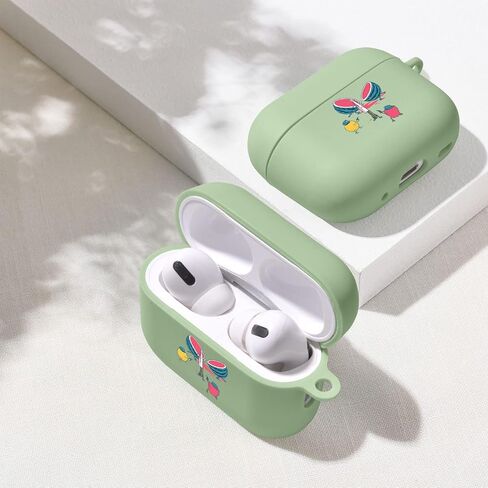 MAYCARI Compatible with Airpods Pro 2nd Generation Case, Cute AirPods Pro 2 Case Cover Frog Printed Protective Women Girl with Lanyard for Airpod Pro 2(2022) in Saudi Arabia