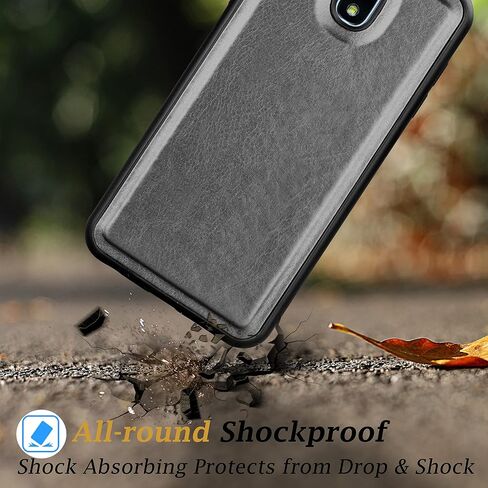 حافظة محفظة Takfox Galaxy J3 2018، Samsung J3 Achieve/J3 Orbit/J3 Aura//J3V/Express Prime 3/J3 Star/Sol 3 حافظة جلدية قابلة للطي 9 حامل بطاقات مع حزام غطاء هاتف مغناطيسي قابل للفصل - أسود in Saudi Arabia