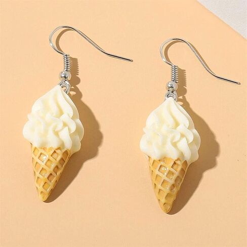 Resin Drop Handmade Gift Eardrop Cute Funny Emulational Charm Food Cartoon Snacks Popcorn Earring Strawberry Fruits in Saudi Arabia