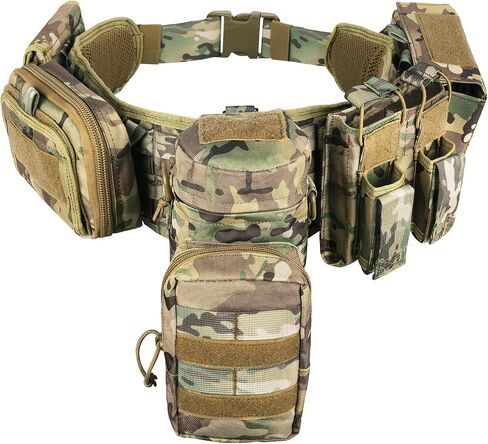 YAKEDA Tactical Battle Belt Duty Belt Law Enforcement Utility Belt Police Belt Set 5 PCS in Kuwait