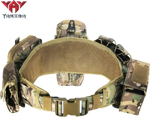 YAKEDA Tactical Battle Belt Duty Belt Law Enforcement Utility Belt Police Belt Set 5 PCS in Kuwait
