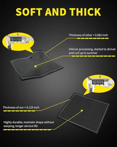 Premium Liner Mat Accessories Compatible with Toyota Tacoma 2023 2022 2021 2020 2019 2018 2017 2016 Custom Fit Cup Holder, Door Pocket and Center Console Inserts (Double Cab, Red Trim, 18-PCS) in Kuwait