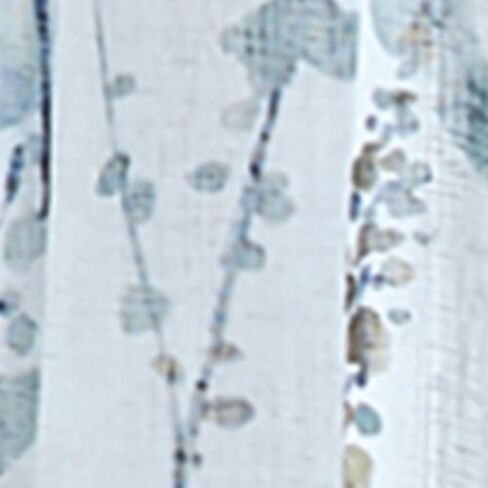 ستائر بيري هوم - ستائر أفروديت شفافة زهرية - لوحتان - 37 × 84 بوصة - ستائر نافذة شفافة لغرفة المعيشة وغرفة النوم - زوج لوحة جيب قضيب، 84 بوصة، متعدد الأبيض in Kuwait