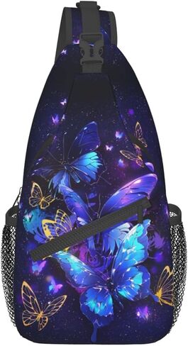 Butterflies Sling Bag Crossbody Sling Backpack for Women Men Travel Hiking Daypack Chest Shoulder Bag in Kuwait