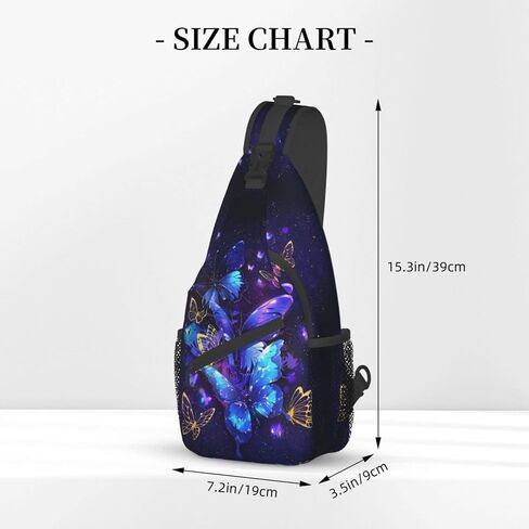 Butterflies Sling Bag Crossbody Sling Backpack for Women Men Travel Hiking Daypack Chest Shoulder Bag in Kuwait