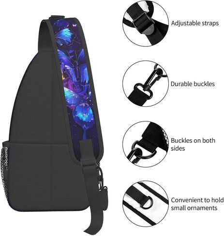 Butterflies Sling Bag Crossbody Sling Backpack for Women Men Travel Hiking Daypack Chest Shoulder Bag in Kuwait