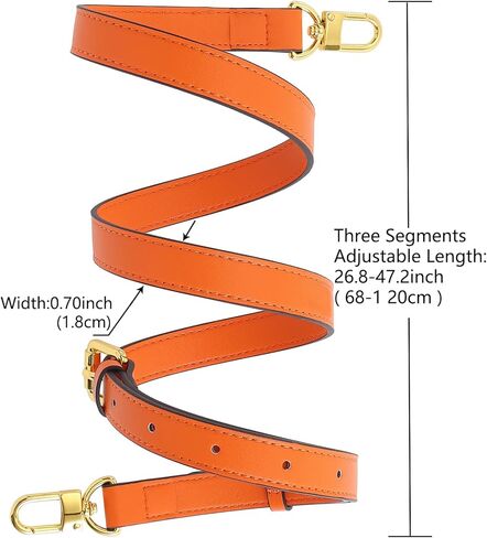 حقيبة يد بديلة بحزام محفظة من الجلد الطبيعي، طويلة قابلة للتعديل in Kuwait