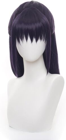 شعر مستعار Meguru باللون الأرجواني العميق Anime Jujutsu Kaisen Iori Utahime COS شعر مستعار طويل مستقيم للنساء، شعر مستعار تنكري للهالوين، عيد الميلاد، كوميك كون، ملابس متقاطعة تستخدم قبعة شعر مستعار مرفقة in Saudi Arabia