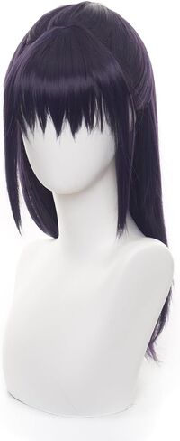 شعر مستعار Meguru باللون الأرجواني العميق Anime Jujutsu Kaisen Iori Utahime COS شعر مستعار طويل مستقيم للنساء، شعر مستعار تنكري للهالوين، عيد الميلاد، كوميك كون، ملابس متقاطعة تستخدم قبعة شعر مستعار مرفقة in Saudi Arabia
