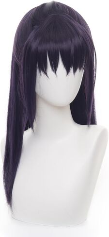 شعر مستعار Meguru باللون الأرجواني العميق Anime Jujutsu Kaisen Iori Utahime COS شعر مستعار طويل مستقيم للنساء، شعر مستعار تنكري للهالوين، عيد الميلاد، كوميك كون، ملابس متقاطعة تستخدم قبعة شعر مستعار مرفقة in Saudi Arabia
