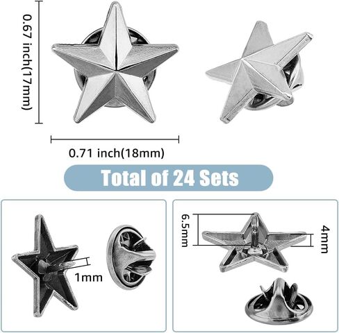 SUPERFINDINGS Alloy Star Badge Lapel Pin Brooches Military Award Pins July Memorial Day Stars for Backpack Clothes in Saudi Arabia