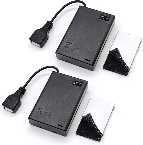 AA Battery Holder, 2 Pack 3 AA Battery Holder with Leads, with Switch, (3x1.5 Volt) 4.5V AA Battery Pack Box Holder (3 AA Battery Holder with Leads) in Saudi Arabia