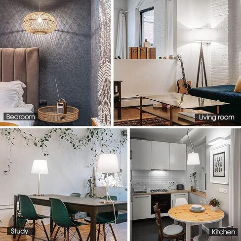 لمبة إضاءة LED A19 مكافئة 60 وات، بيضاء ناعمة 2700 كلفن، قاعدة قياسية E26، مدرجة في قائمة UL، لمبة إضاءة LED 9 وات، 15000 ساعة، غير قابلة لتعديل الضوء، 4 عبوات، حيوية in Kuwait