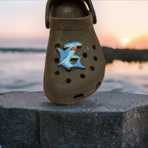 Hammerhead Shark Crocs Charm - Realistic Shark Accessorie For Crocs, Clogs and Shoes. Perfect for Kids, Boys and Fisherman Alike. in Saudi Arabia