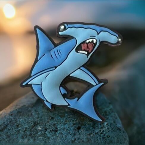 Hammerhead Shark Crocs Charm - Realistic Shark Accessorie For Crocs, Clogs and Shoes. Perfect for Kids, Boys and Fisherman Alike. in Saudi Arabia
