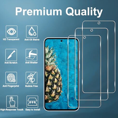 [3 عبوات] واقي شاشة Galaxy A35 5G، صلابة 9H، مضاد للخدش، سهل التركيب، خالٍ من الفقاعات، زجاج مقوى عالي الدقة لهاتف Samsung Galaxy A35/A55 5G in Kuwait