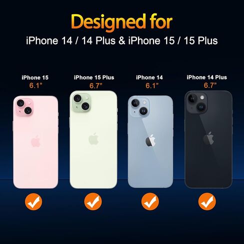 [عبوة من قطعتين من واقي عدسة الكاميرا لهاتف iPhone 14/14 Plus وiPhone 15/15 Plus، غطاء كاميرا من الزجاج المقوى بحلقة معدنية فردية، فائق الدقة، مضاد للخدش، مع مساعدات التثبيت والإزالة - أحمر in Saudi Arabia
