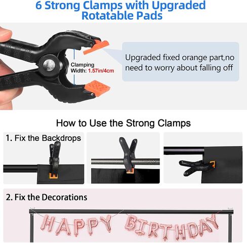 Photo Backdrop Stand, 10x6.5ft Heavy Duty Background Stand for Photoshoot,Hemmotop Adjustable Backdrops Stand for Parties,Photography,Photo Booth,Projector Screen in Saudi Arabia