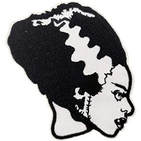 Cute-Patch 3'' Bride of Frankenstein Embroidered Iron On or Sew On Patch Cosplay Costume Badge