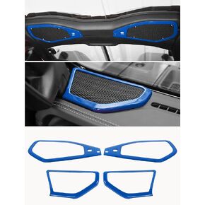 Savadicar Yellow Interior Trim Kit for 2024+ Jeep Wrangler (JL) & Gladiator (JT) - 4 Pcs Decor Cover Set for Front Dash Speakers and Soundbar, Stylish Accessories for an Upgrade