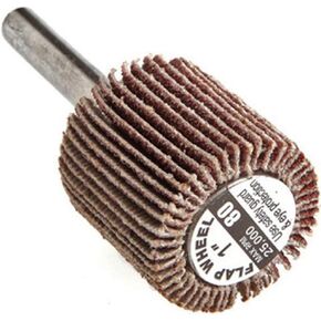 Forney 60190 Mounted Flap Wheel with 1/4-Inch Shank, 1-Inch-by-1-Inch, 60-Grit
