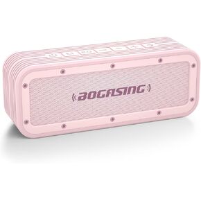 سماعات بلوتوث BOGASING، مكبر صوت لاسلكي محمول M4 مع صوت جهير عميق 40 وات وصوت ستيريو عالٍ، IPX7 مقاوم للماء، بلوتوث 5.0، TWS، تقنية DSP، ميكروفون مدمج، للحفلات المنزلية الخارجية (وردي) in Kuwait