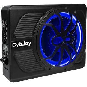 مضخم صوت للسيارة مقاس 10 بوصات نحيف أسفل المقعد بقدرة 800 وات، مضخم صوت مدمج، مكبرات صوت للسيارة/الشاحنة، ترقية مع إضاءة محيطة LED زرقاء in Kuwait