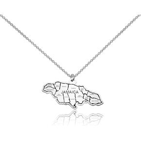 Jam Map Necklace Jamaica City Jewelry Jamaica Lover Gift Jamaica Souvenir Gifts Jamaican Gift