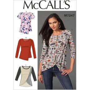 McCall's Patterns M7247 Misses' Tops, A5 (6-8-10-12-14)
