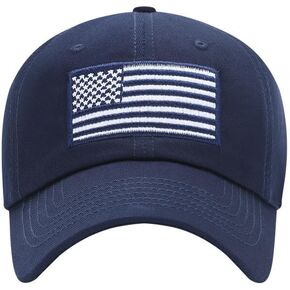 American Flag Hats for Men Women Low Profile USA Baseball Cap Outdoor Dad Hat Navy